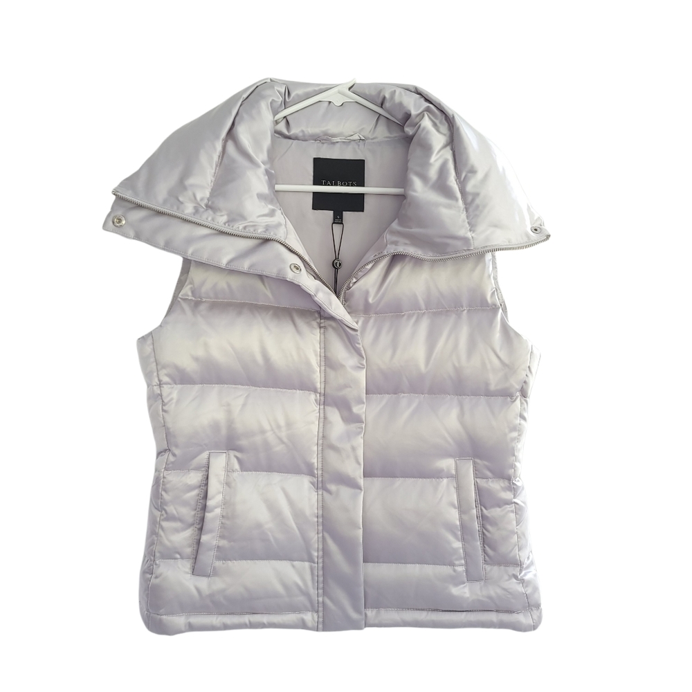 NWT Talbot's Silver Puffer  Down Vest